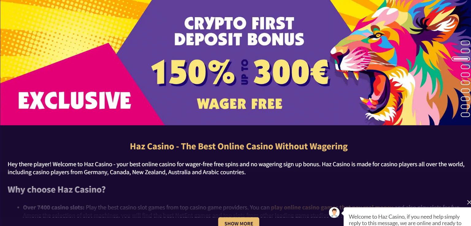 Hazcasino bitcoin casinò