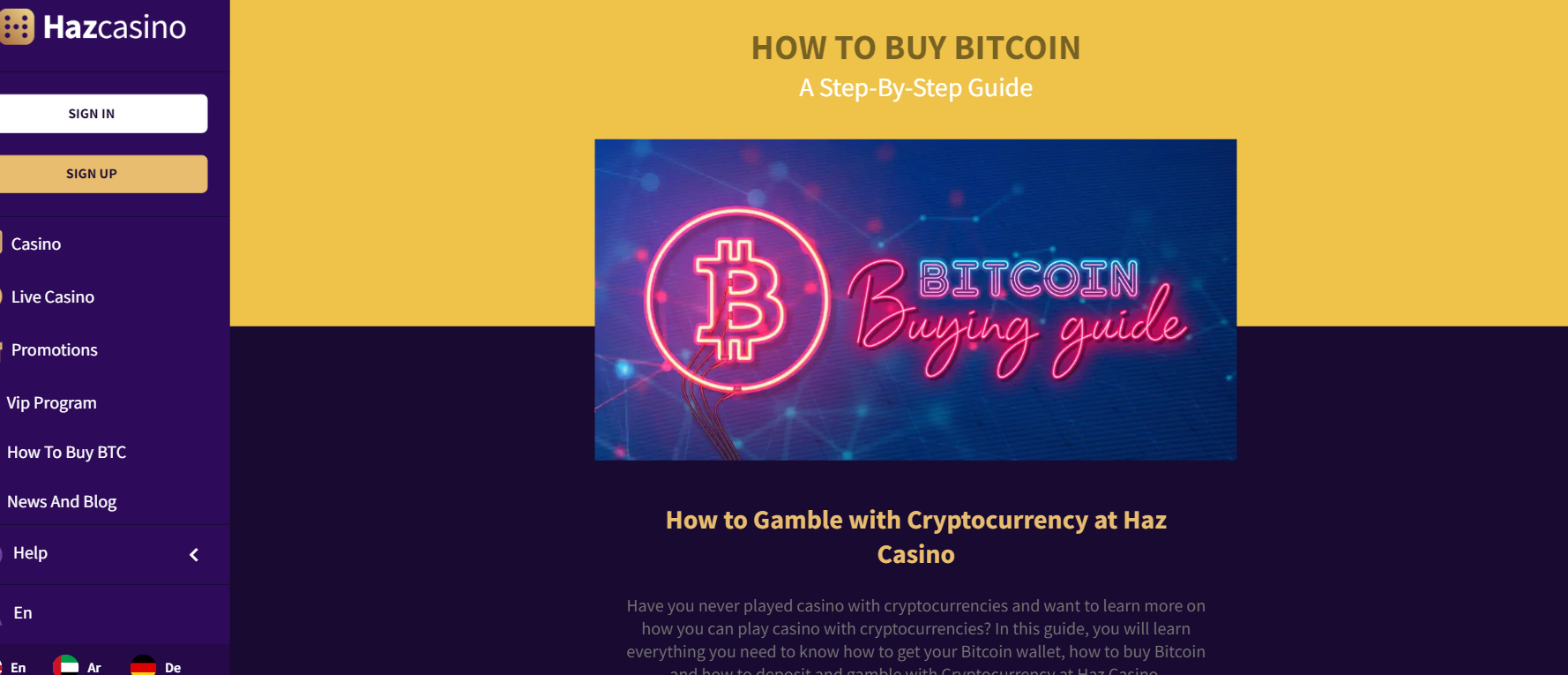 Hazcasino bitcoin casinò